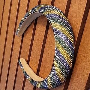 Prep Obsessed Mardi Gras Rhinestone Padded Headband